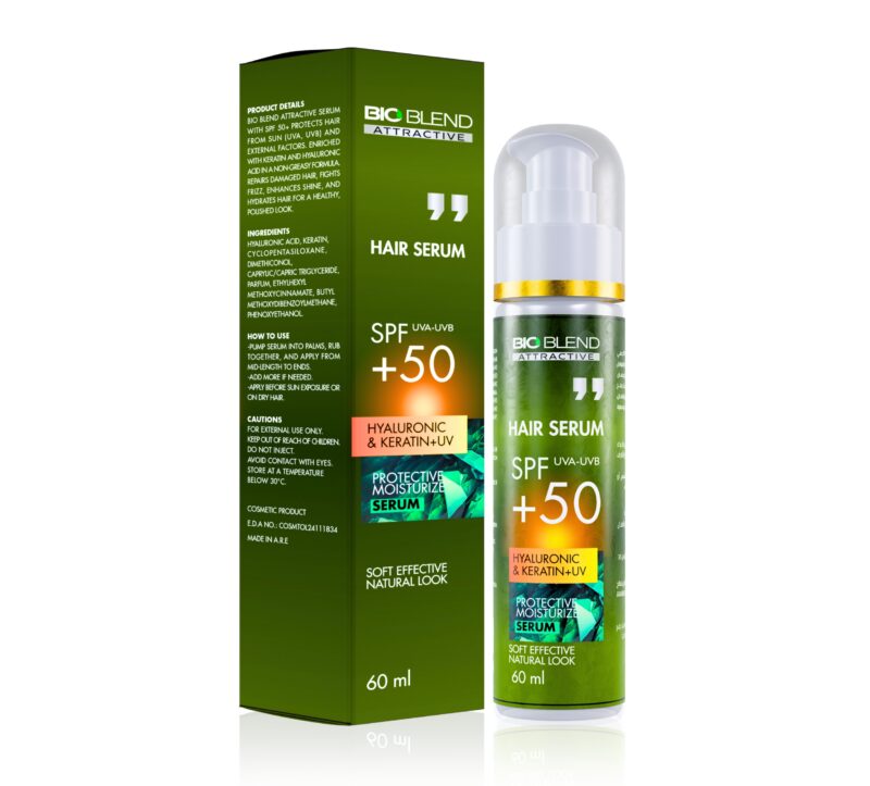 Hair Serum with Hyaluronic Acid & Keratin for Repair and SPF 50 Protection