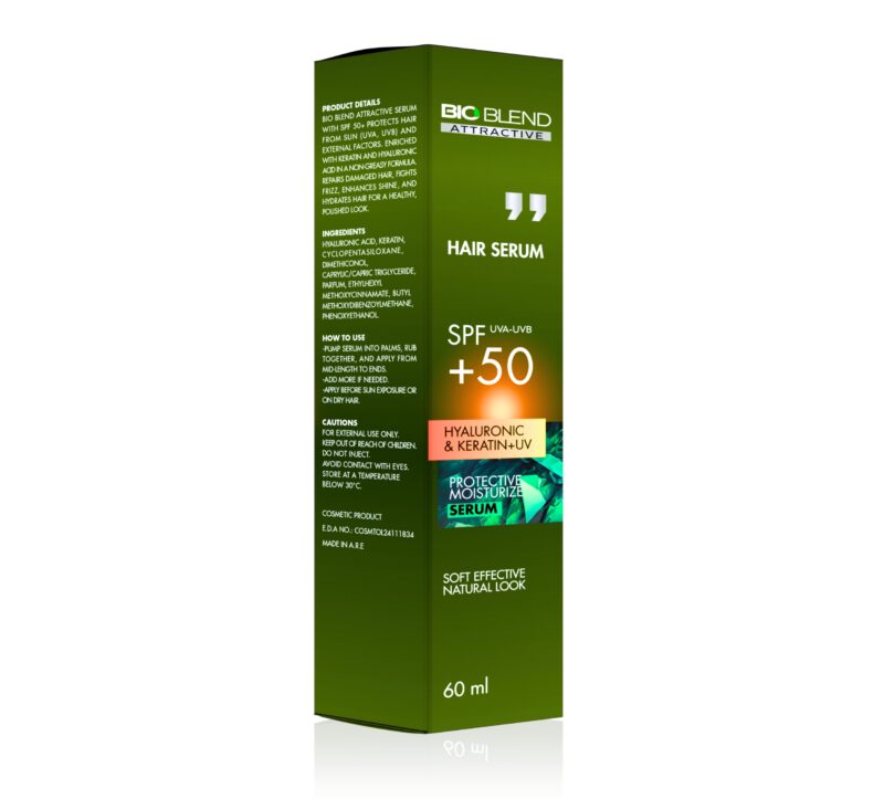 Hair Serum with Hyaluronic Acid & Keratin for Repair and SPF 50 Protection - Image 3