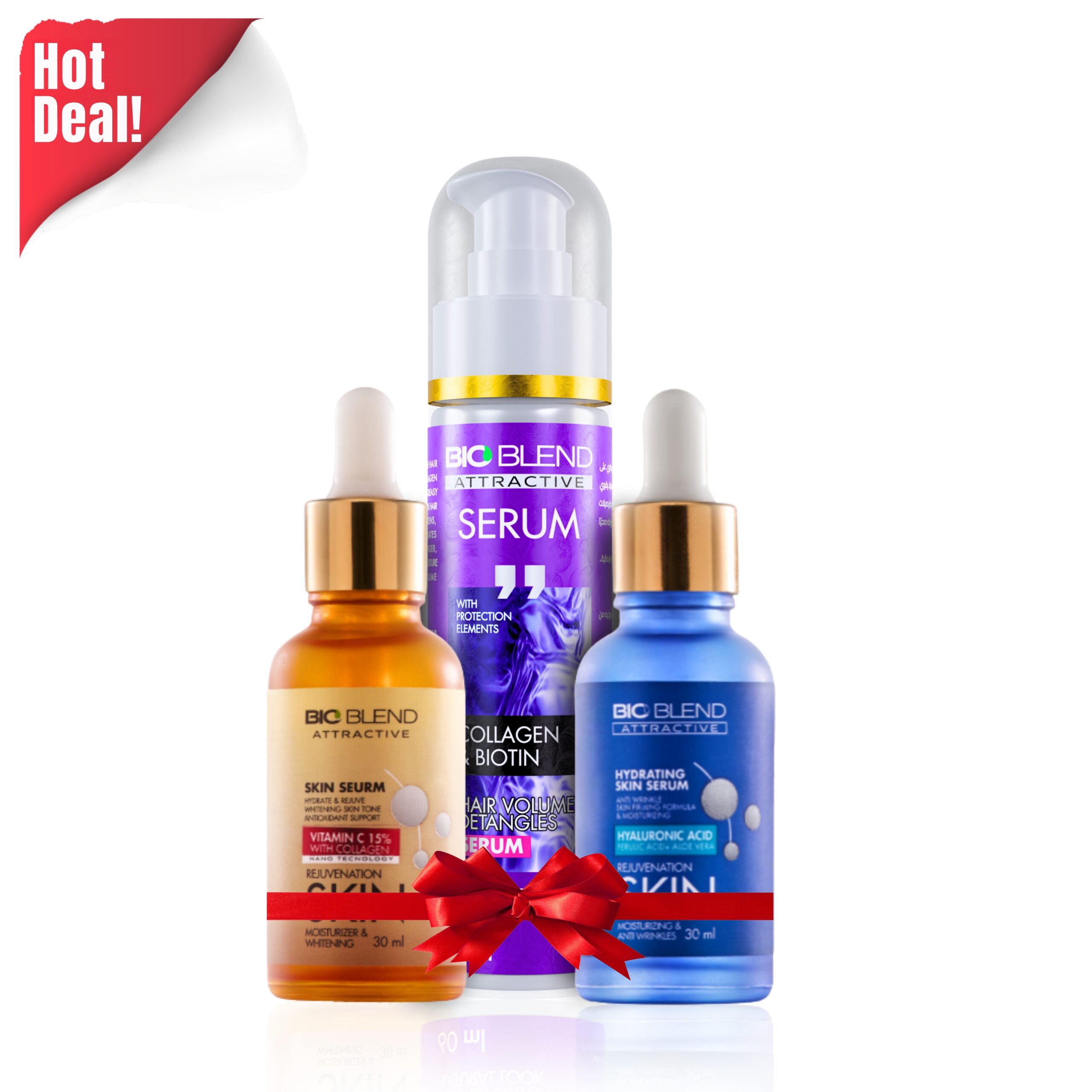 Start your day with confidence – daily skincare and haircare essentials in one bundle.
